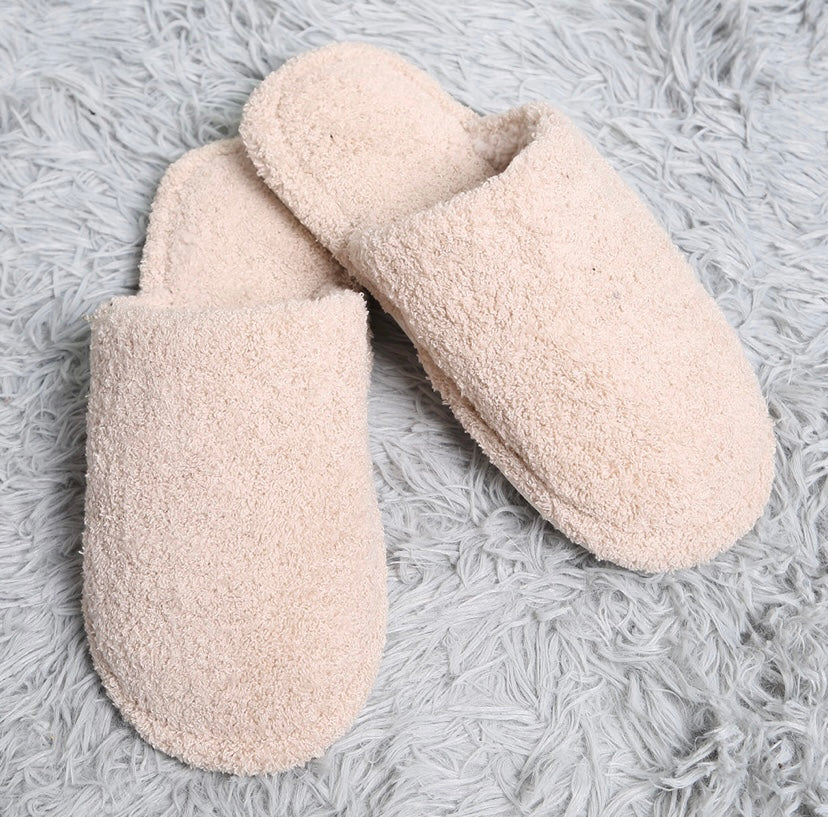 Cream Sherpa Slippers