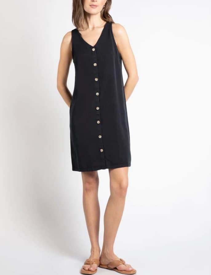 Black Button Dress